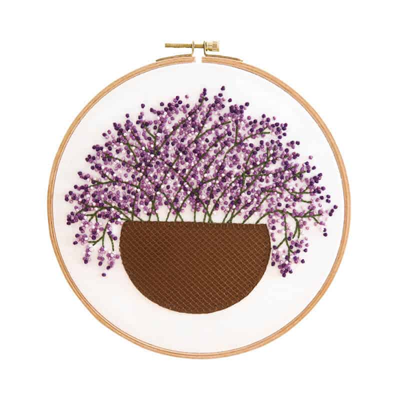 Gypsophila Flower Embroidery Kit Embroidery Kit CraftsPal