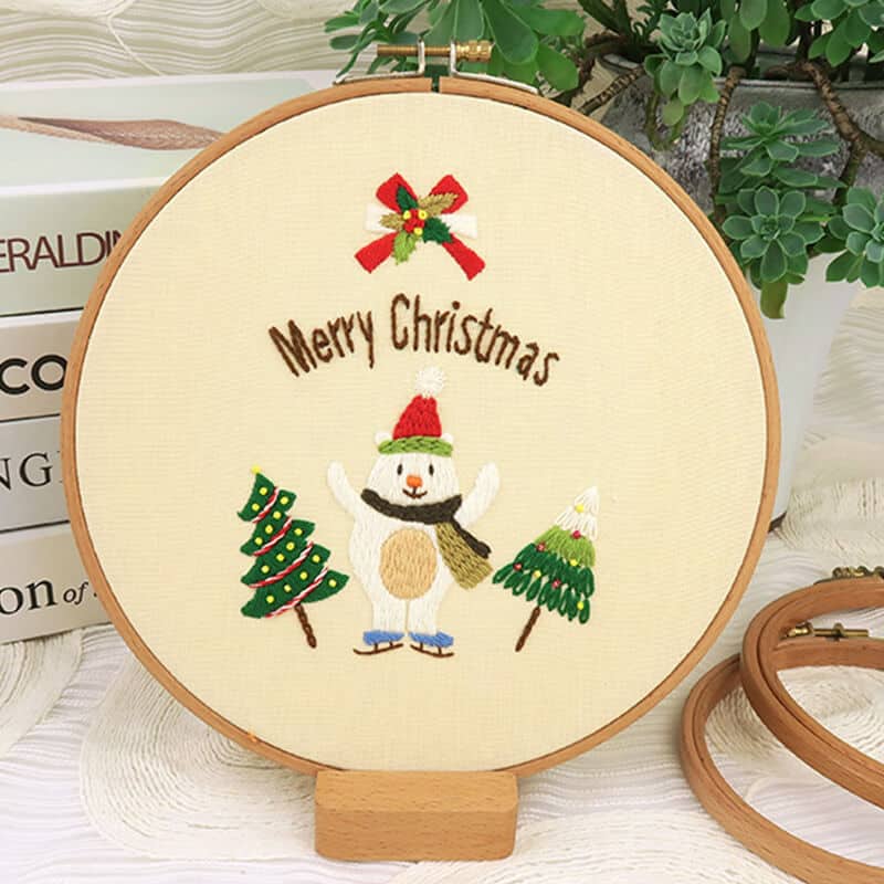 Holiday Themed Christmas Embroidery Kits Embroidery Kit CraftsPal