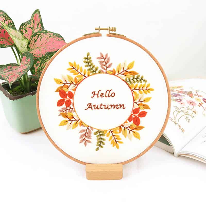 Words of Warmth Wreath Embroidery Kit Embroidery Kit CraftsPal